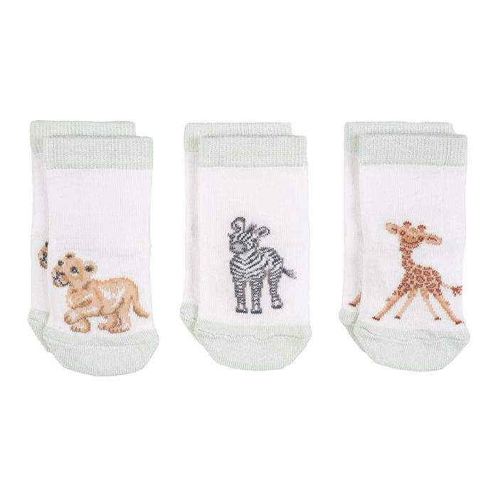 Wrendale Designs - Little Savannah African Animal Newborn Baby Sock Gift Box