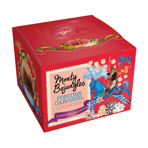 Monty Bojangles - Popcorn Carousel Chocolate Truffle Cube 150g
