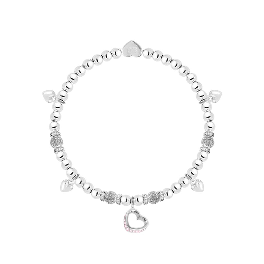 Life Charms - Baby Girl - Sparkling Heart Charm Bracelet in Flower Box