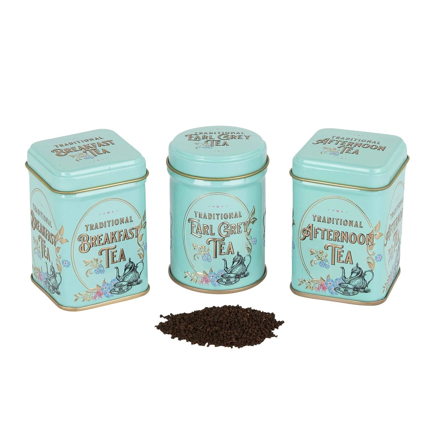 Mint Green Vintage Victorian Mini Tea Tin Gift Set