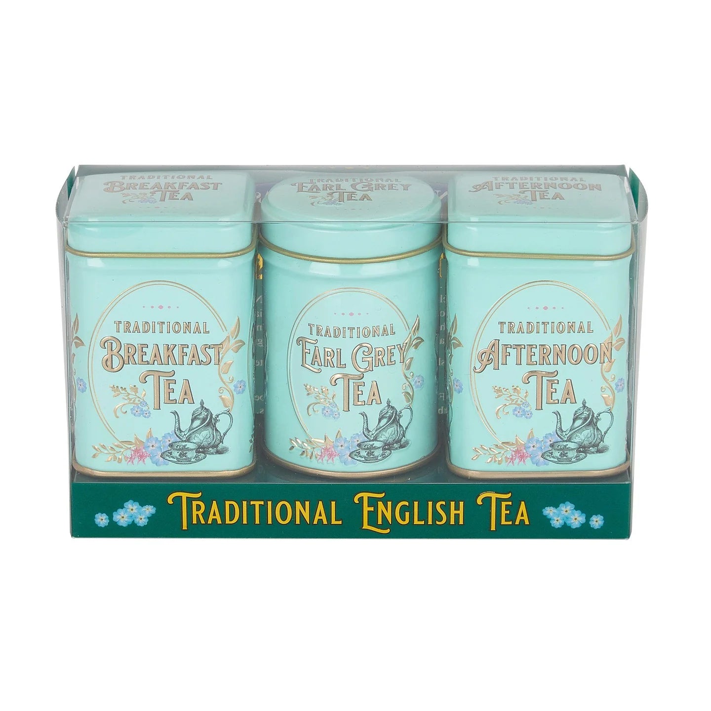 Mint Green Vintage Victorian Mini Tea Tin Gift Set