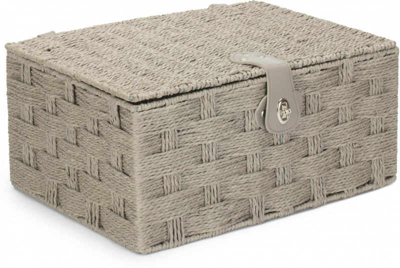 Grey Paper Rope Hamper - 16 inch