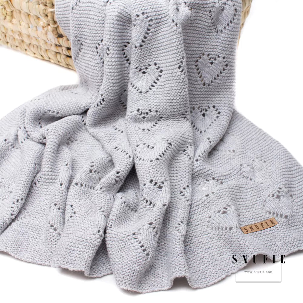 Snufie Baby Blanket - Softest Knitted Love - Grey