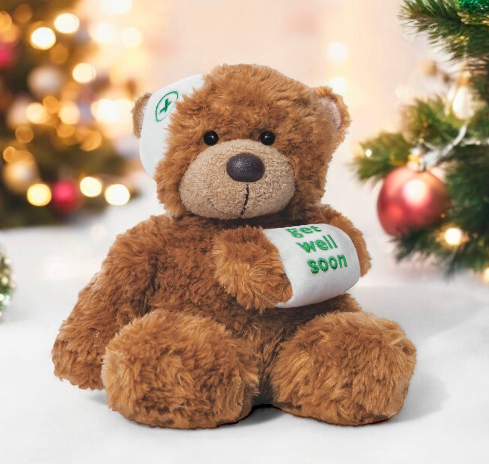 Get Well Soon Gift Set with Gorgeous Get Well Teddy Bear, Wine, Truffles & Treats