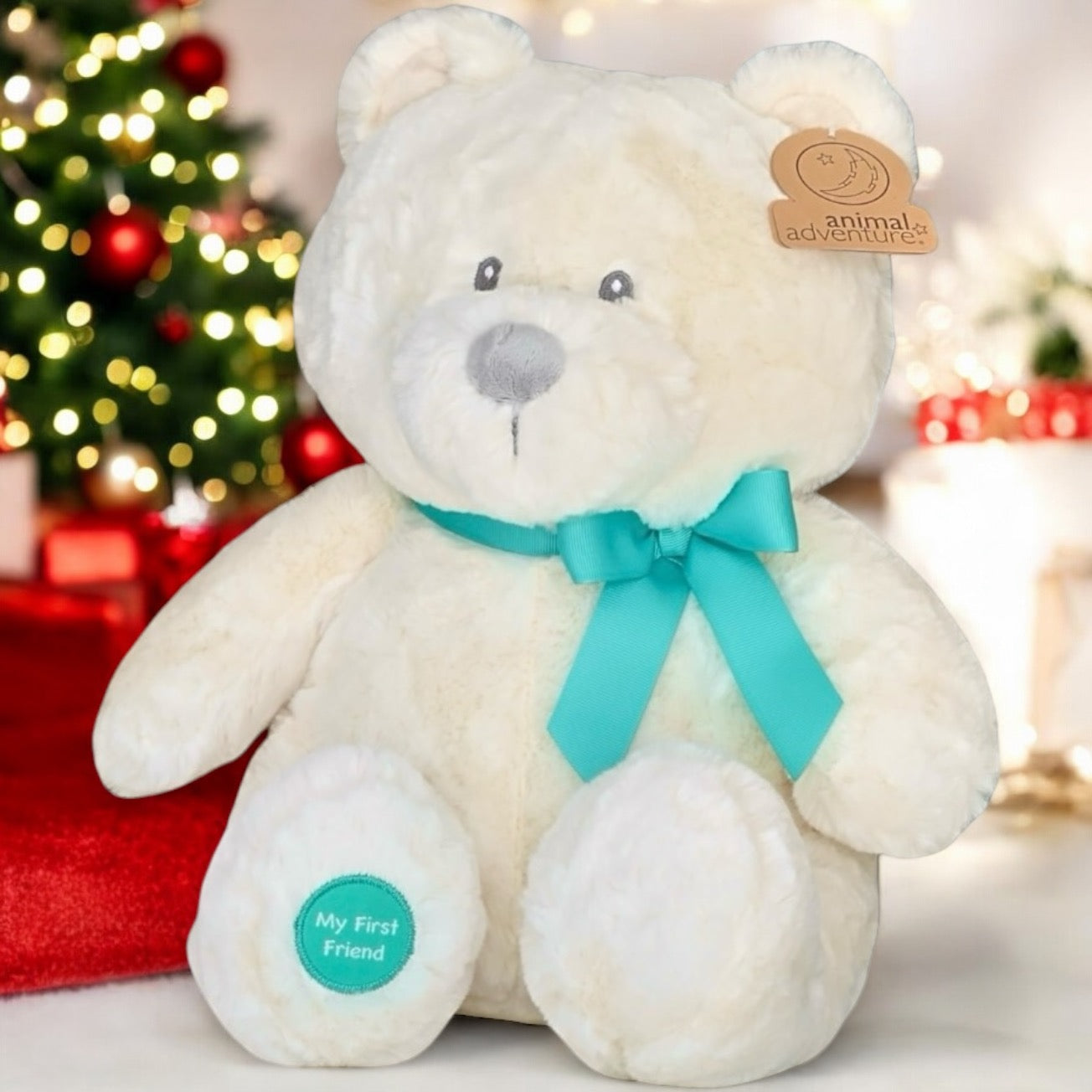 My First Cuddly Friend Gift Set with Large Super Soft Teddy & Comfort Blanket