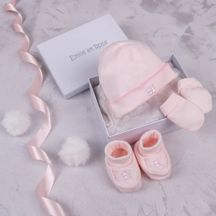 Emile et Rose Nox Pink New Baby Gift Set