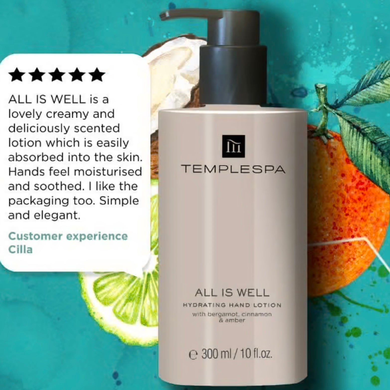 All is Well - TempleSpa Luxury Hydrating Hand & Nail Cream 300ml