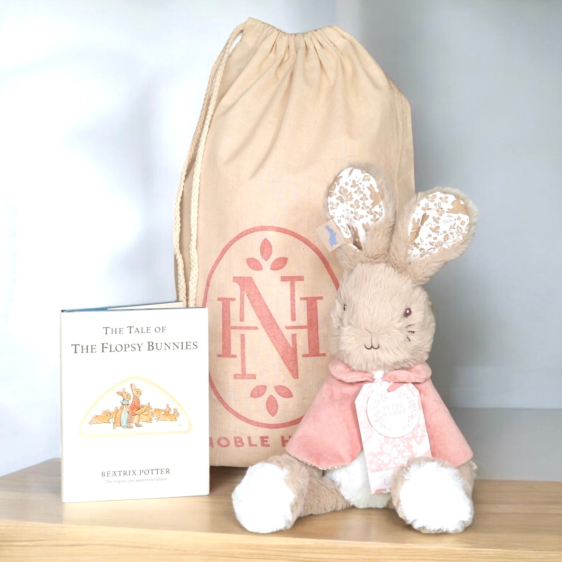 Peter Rabbit Gift Set with Signature Collection Flopsie Bunny & Book