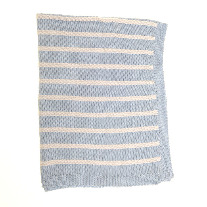 Ziggle Blue and White Stripes Blanket