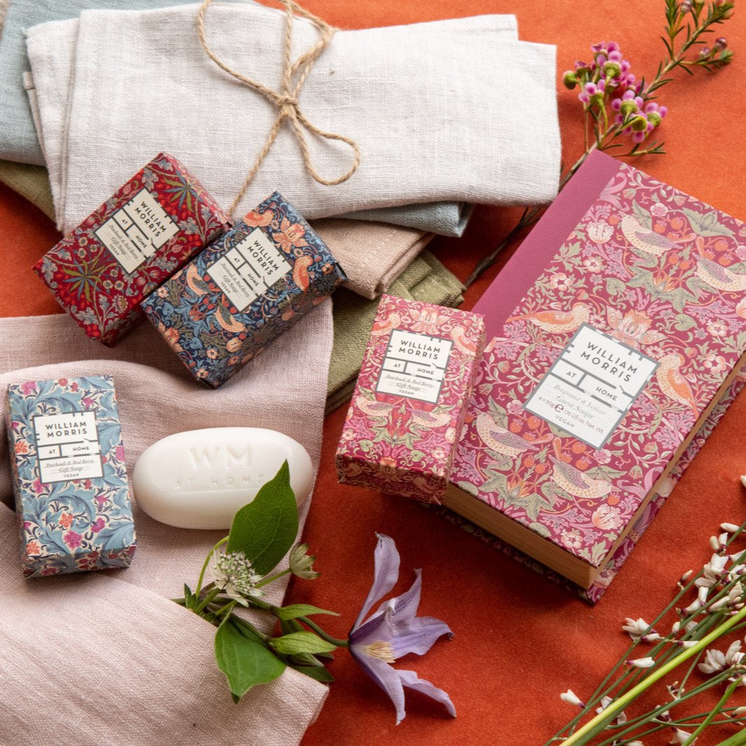 William Morris at Home Strawberry Thief Guest Soaps