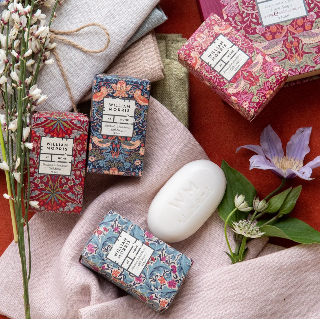 William Morris at Home Strawberry Thief Guest Soaps