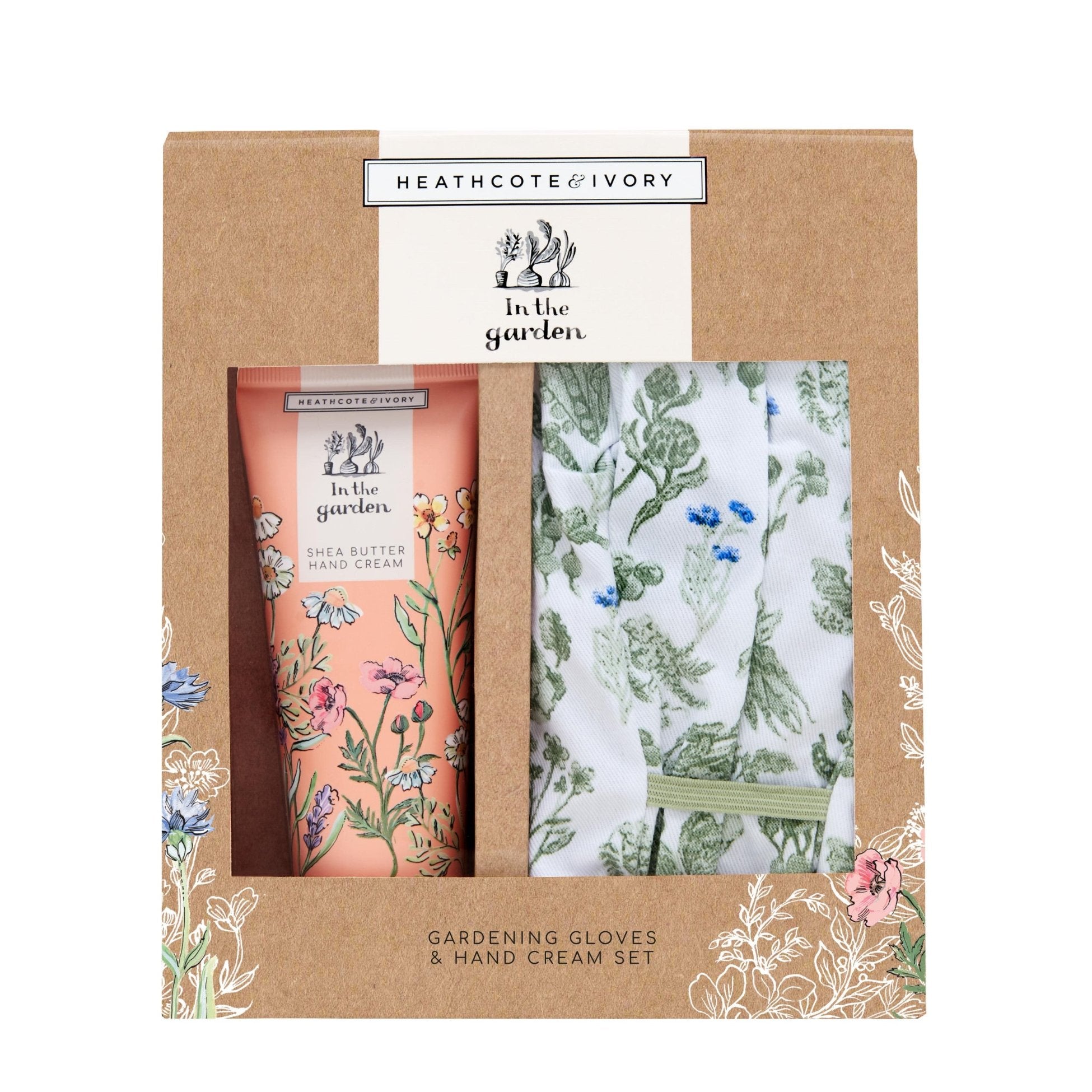 In The Garden Gardening Gloves & Hand Cream Set from Noble House Gifts perfect for gardening lovers