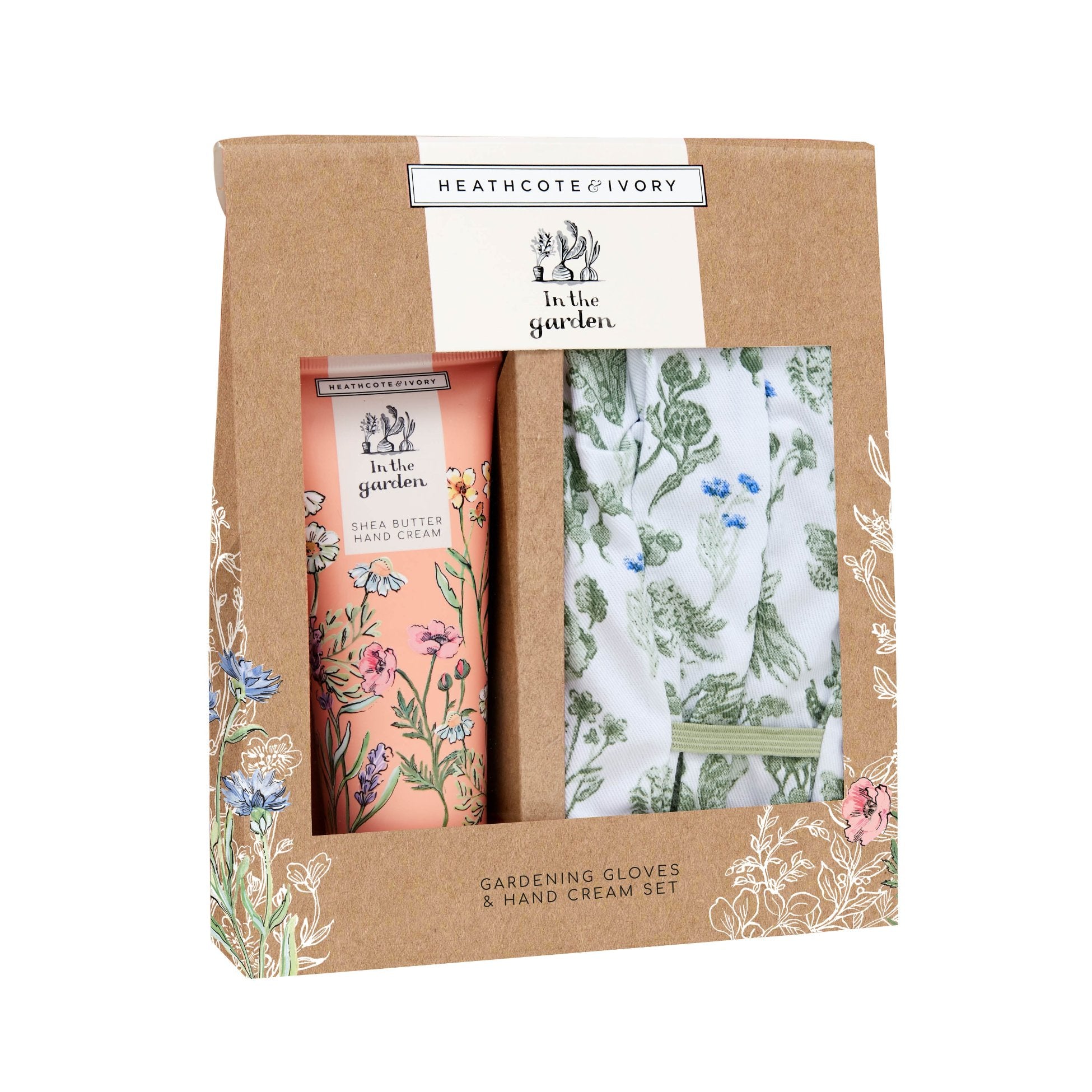 In The Garden Gardening Gloves & Hand Cream Set from Noble House Gifts perfect for gardening lovers