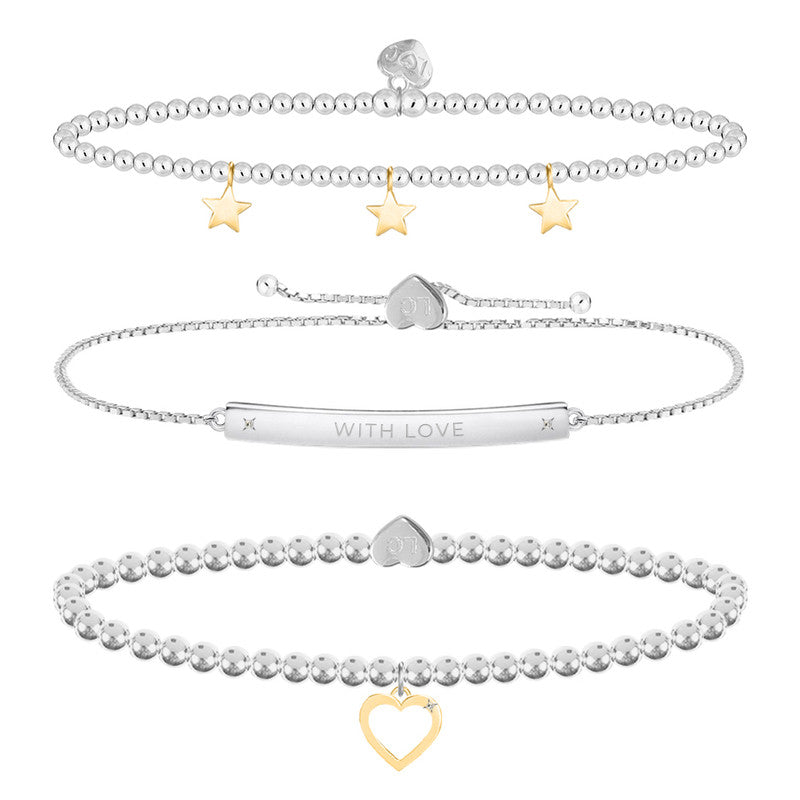 Life Charms - Occasion Happy Birthday Gift Box Silver Bracelets