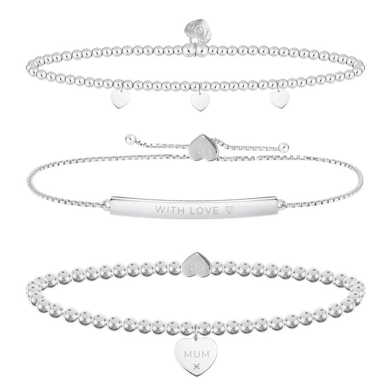 Life Charms - Occasion Gift Box for Mum Silver Bracelets