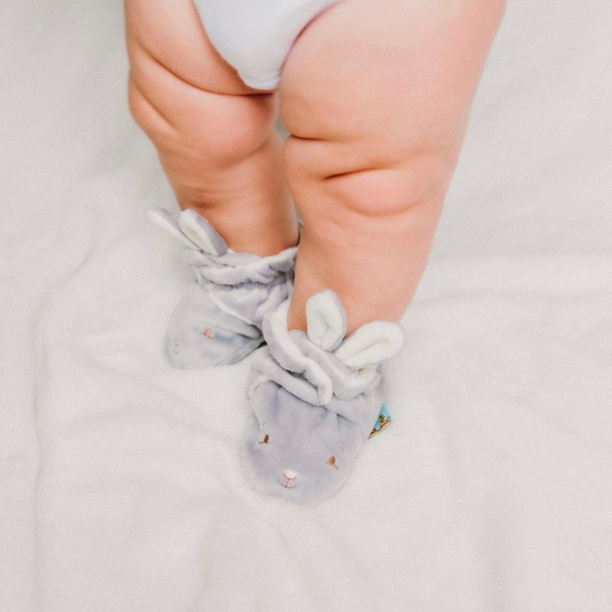 Bunnies By The Bay - Hoppy Feet Slippers Bloom Grey