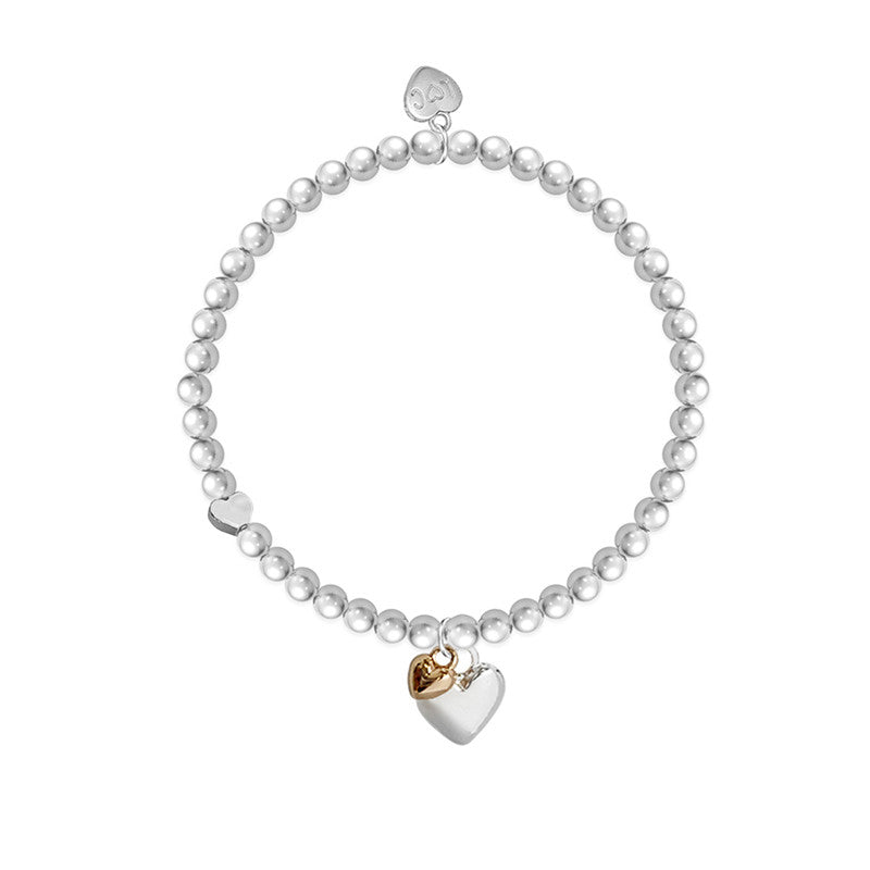 Life Charms - Happy Birthday Hearts Silver Bracelet