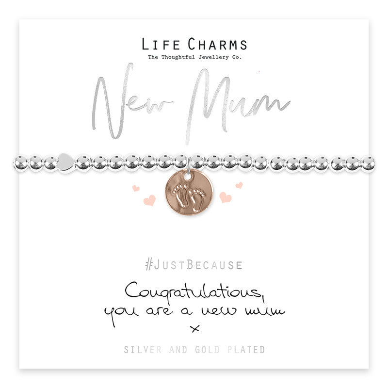 Life Charms - New Mum Silver Bracelet