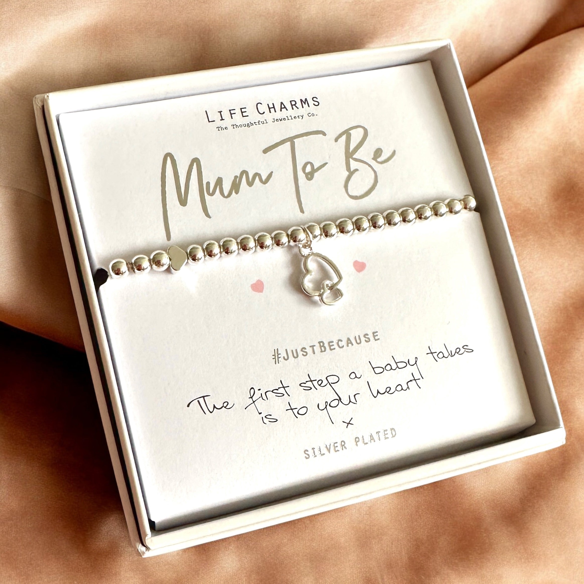 Life Charms - Mum to Be Silver Bracelet