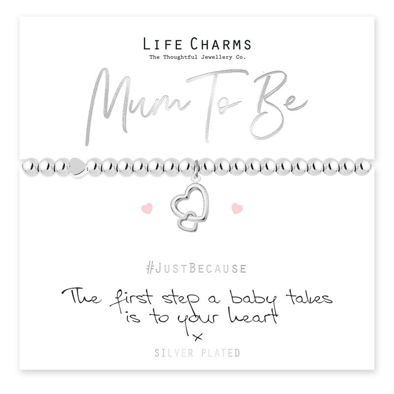 Life Charms - Mum to Be Silver Bracelet