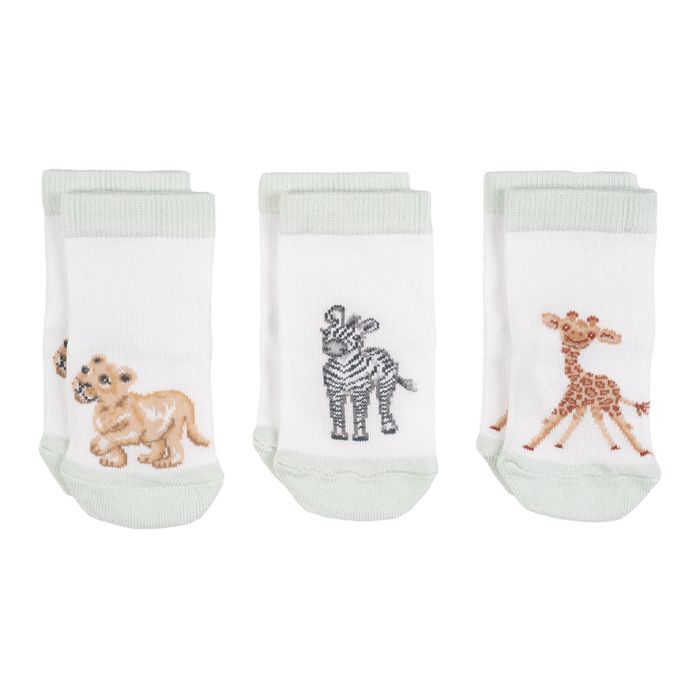 Wrendale Designs - Little Savannah African Animal Newborn Baby Sock Gift Box