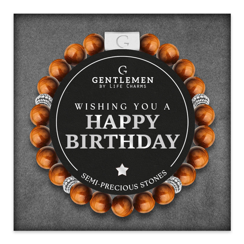 Life Charms - Happy Birthday Semi Precious Elastic Bracelet