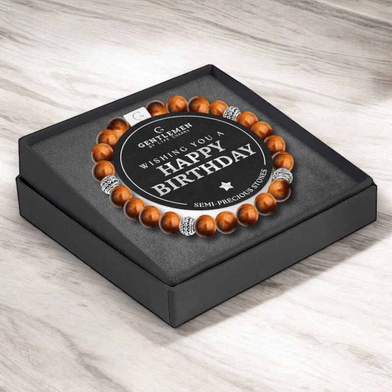 Life Charms - Happy Birthday Semi Precious Elastic Bracelet