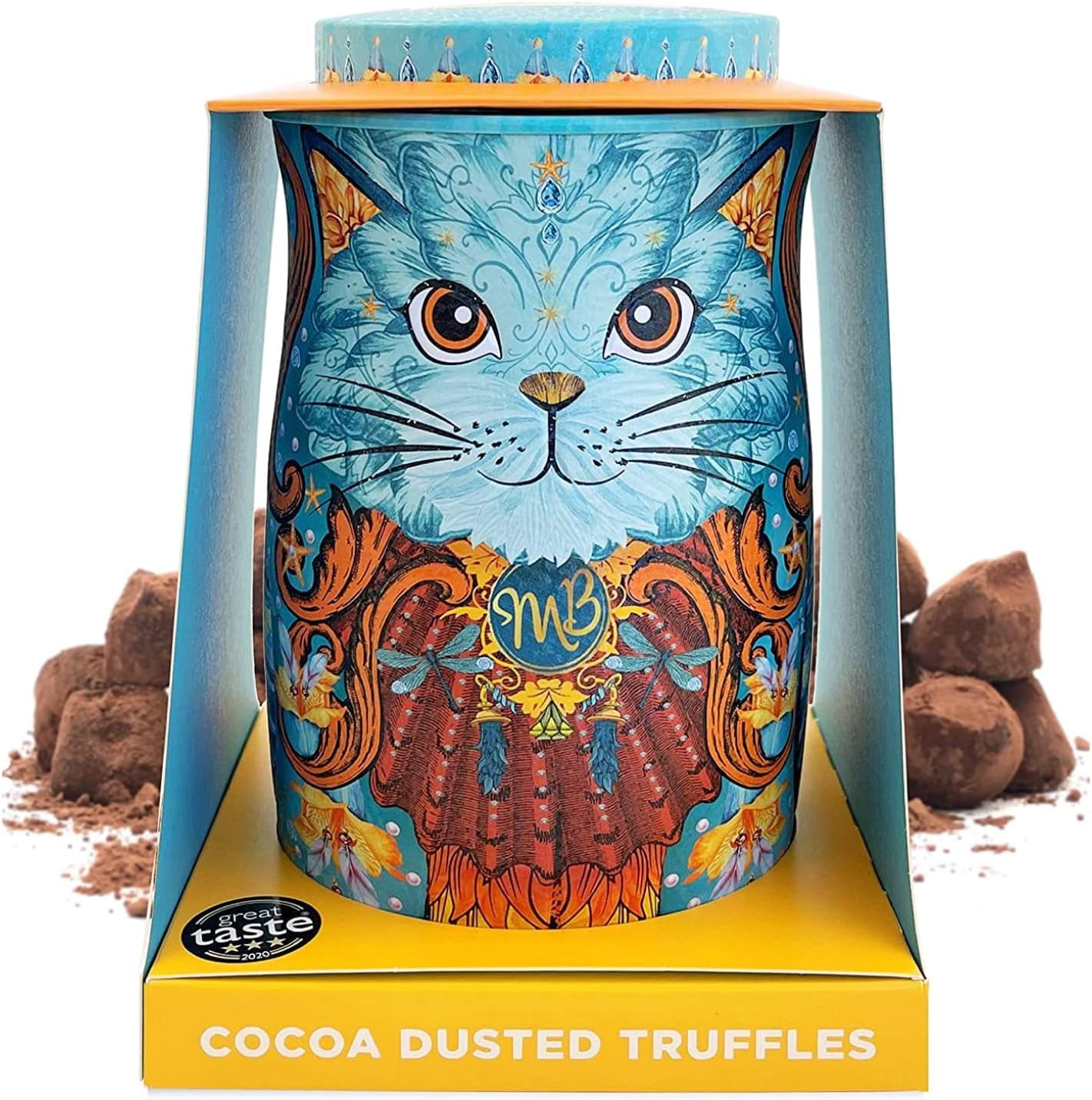 Monty Bojangles - Spirit Blue Cat Tin Luxury Chocolatey Truffles 135g