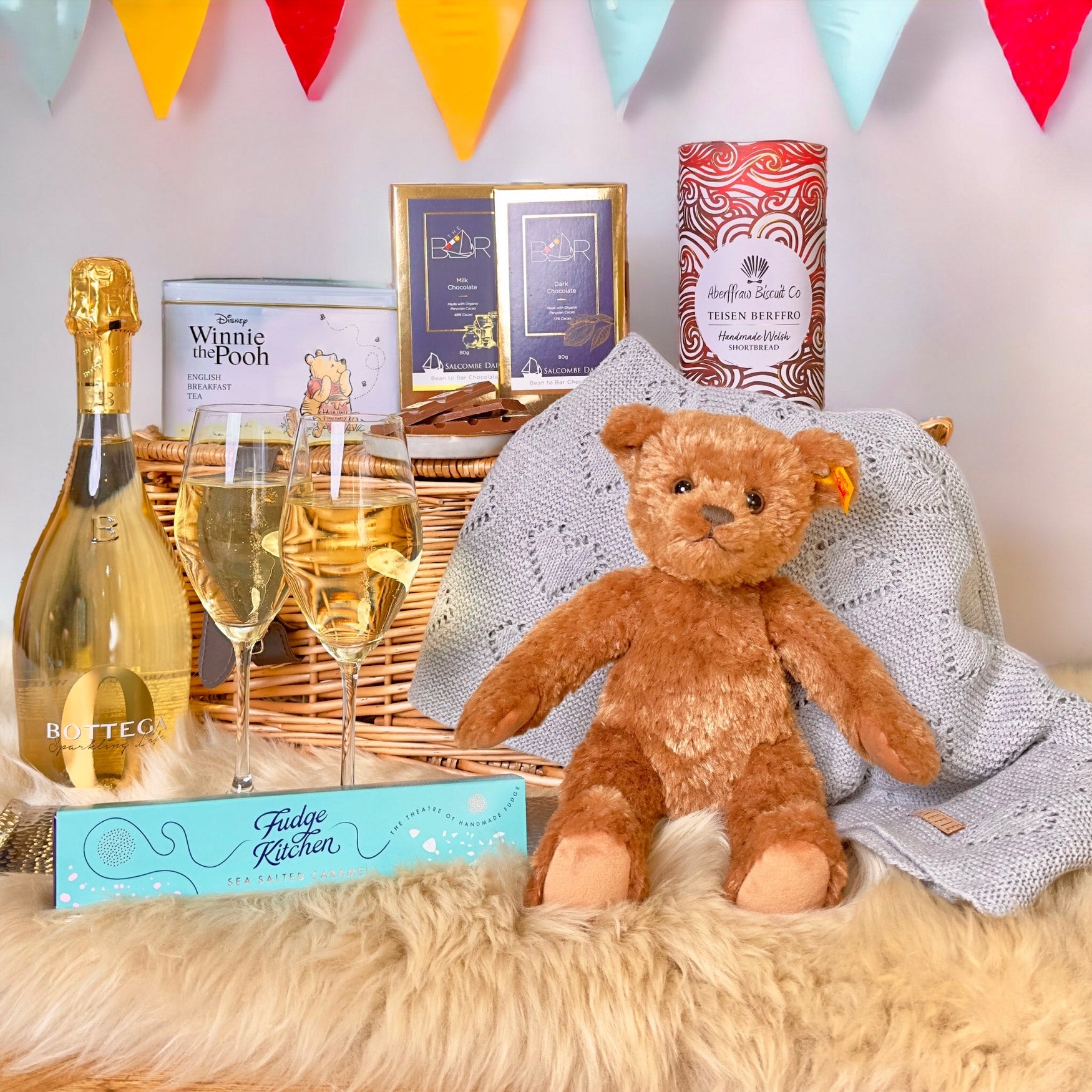 Timeless Steiff Bearly Bear New Baby & Parent Hamper