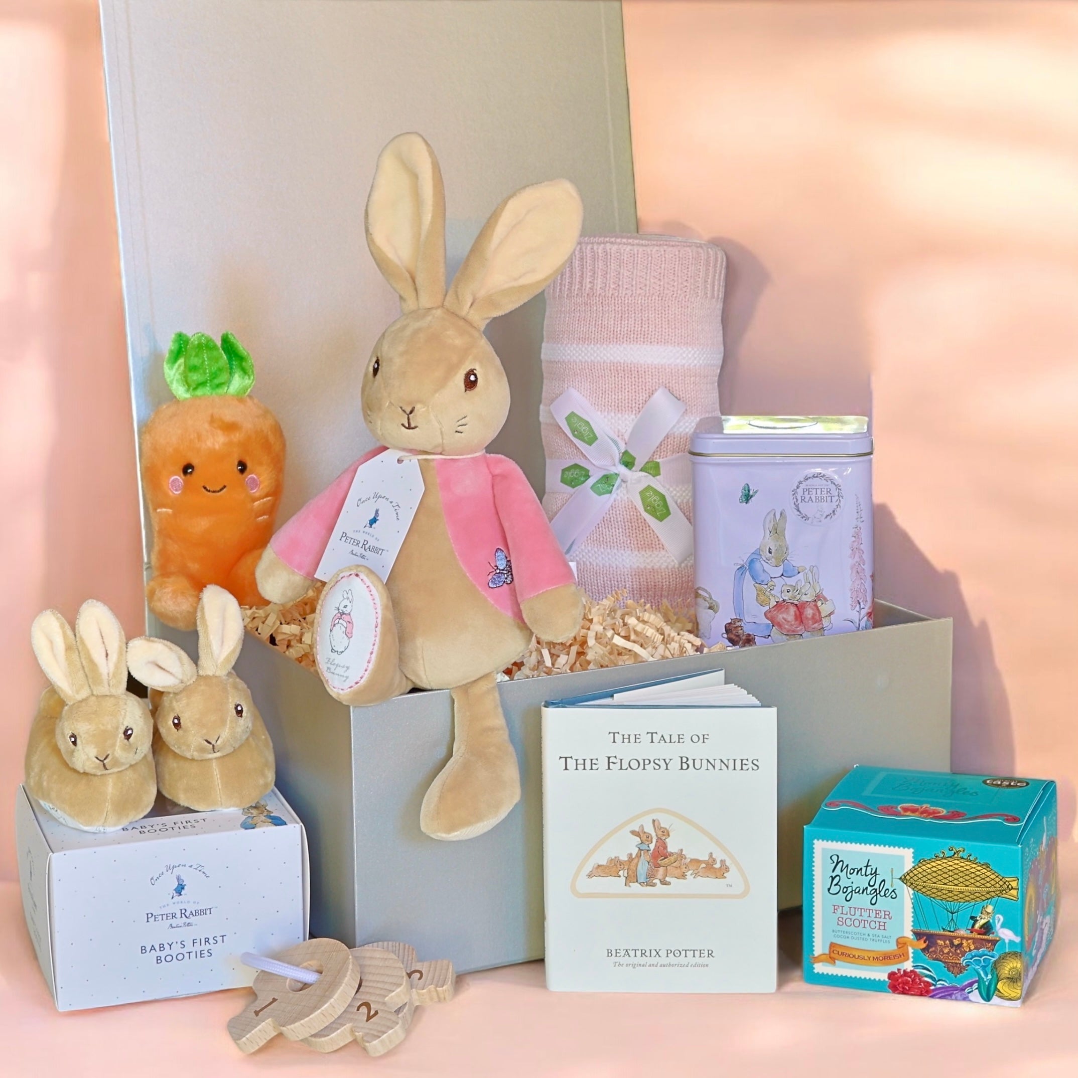 Cuddles & Treats with Flopsy Bunny - New Baby & Parent Hamper