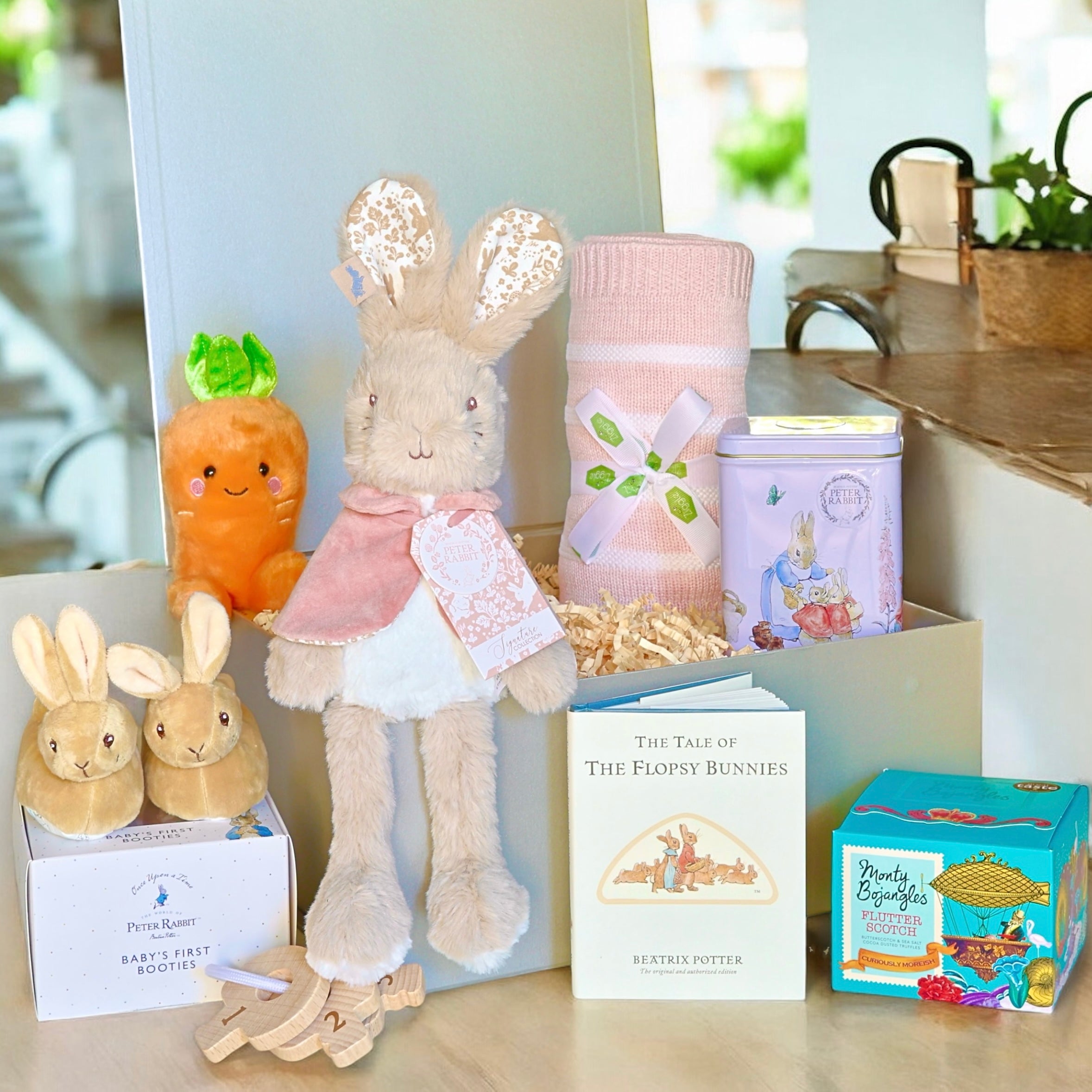 Cuddles & Treats with Flopsy Bunny - New Baby & Parent Hamper