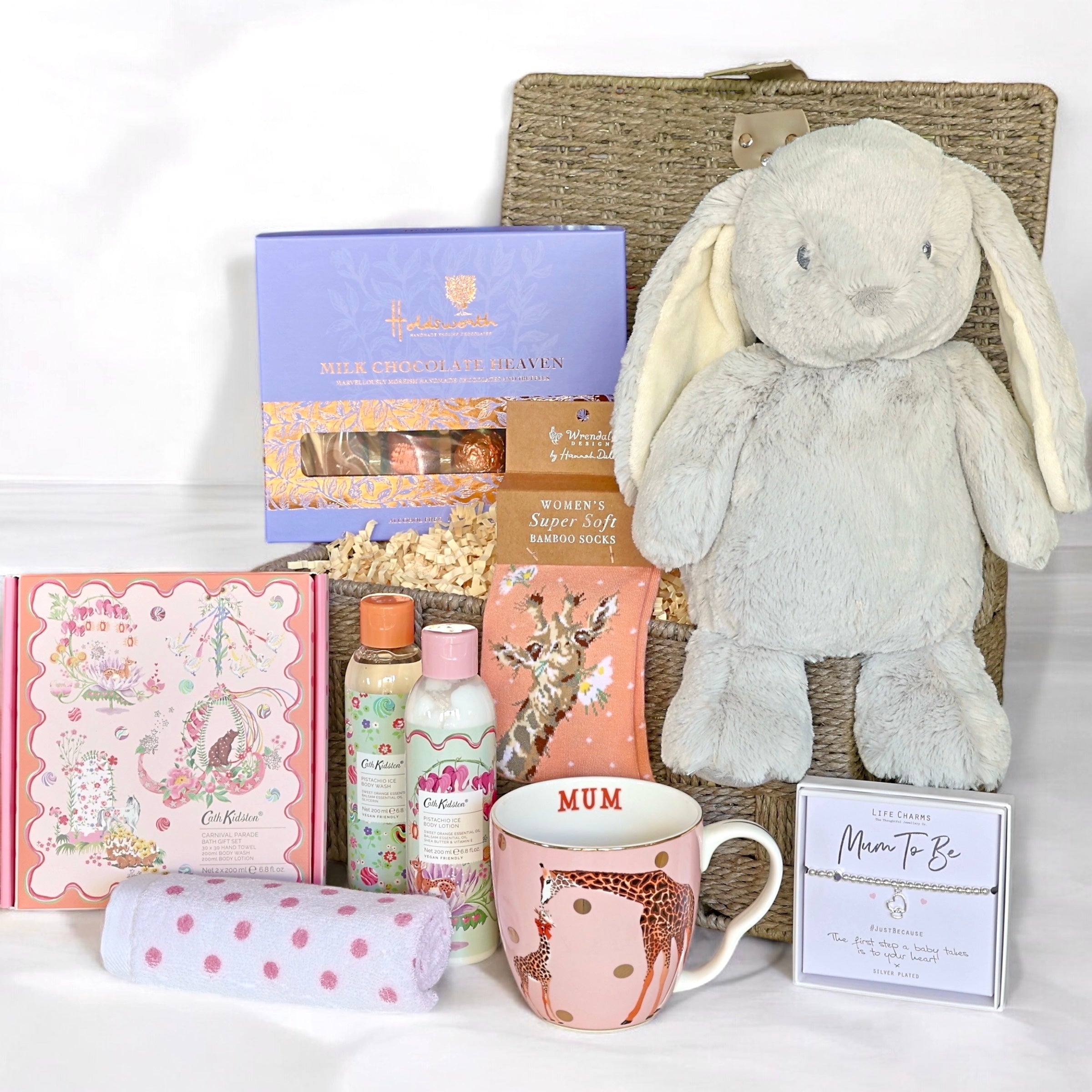 New Mum Pamper & Treats with Super Soft Bunny - Baby & Parent Hamper