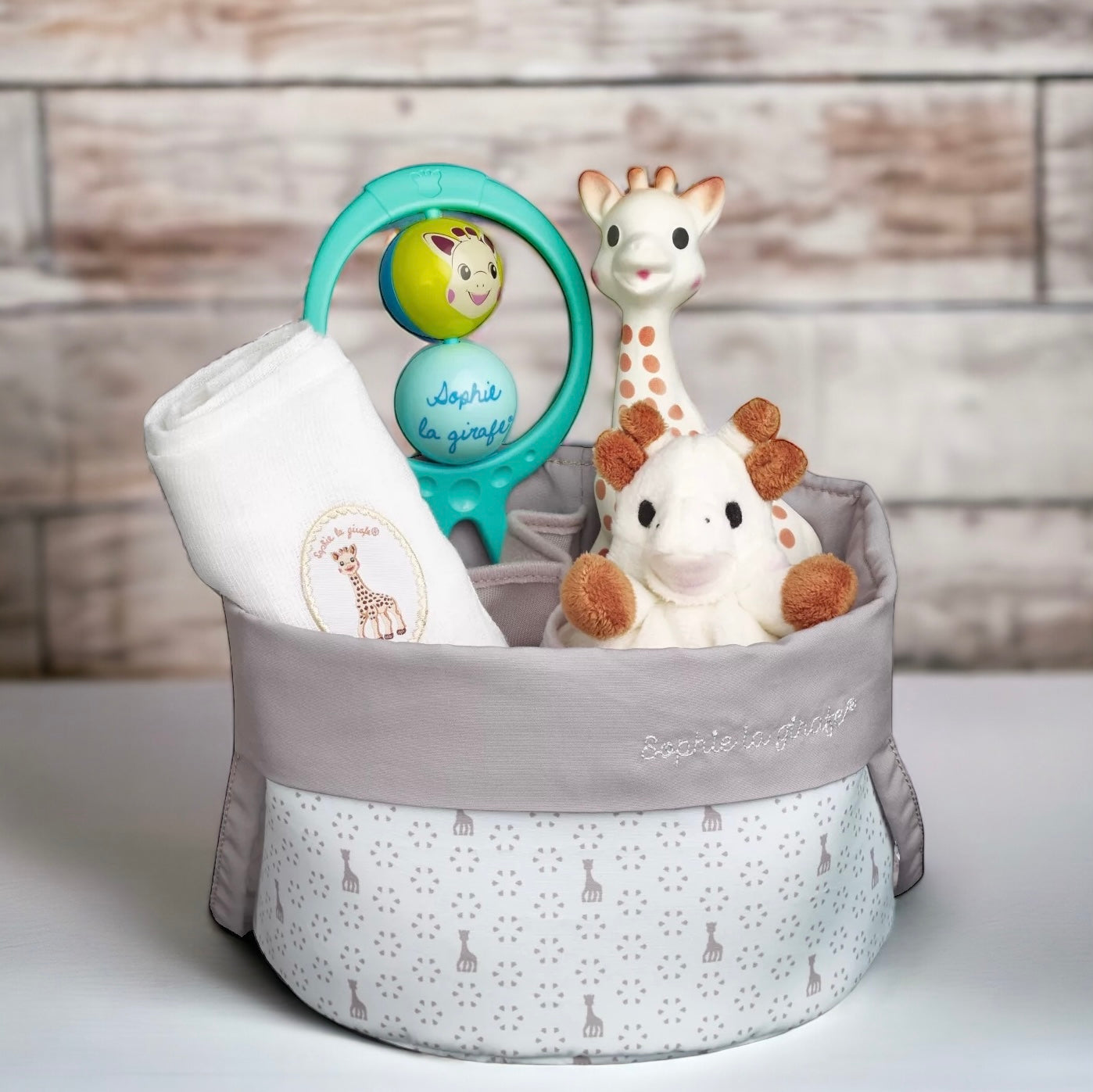 Sophie the Giraffe Birth Basket Gift Set