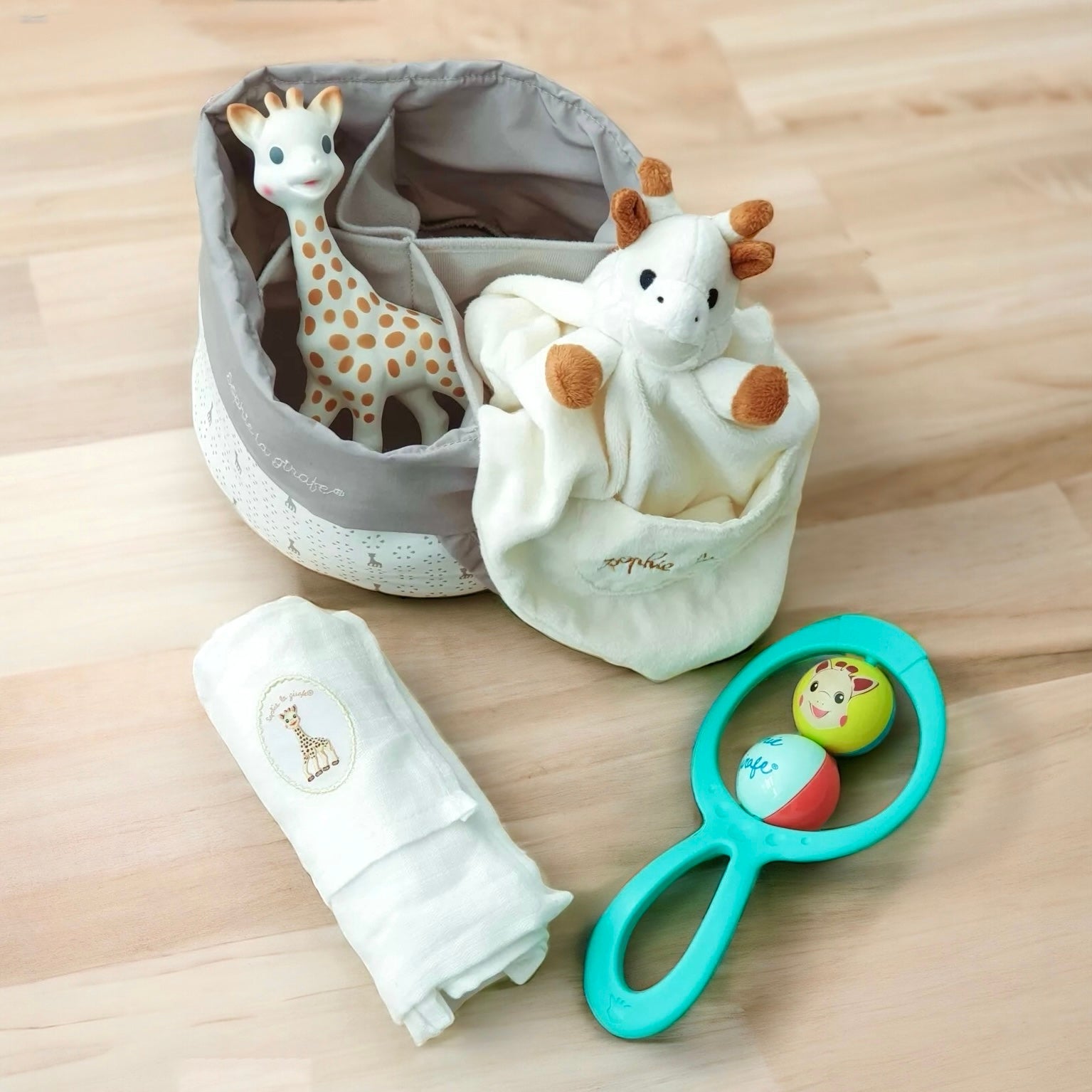 Sophie the Giraffe Birth Basket Gift Set