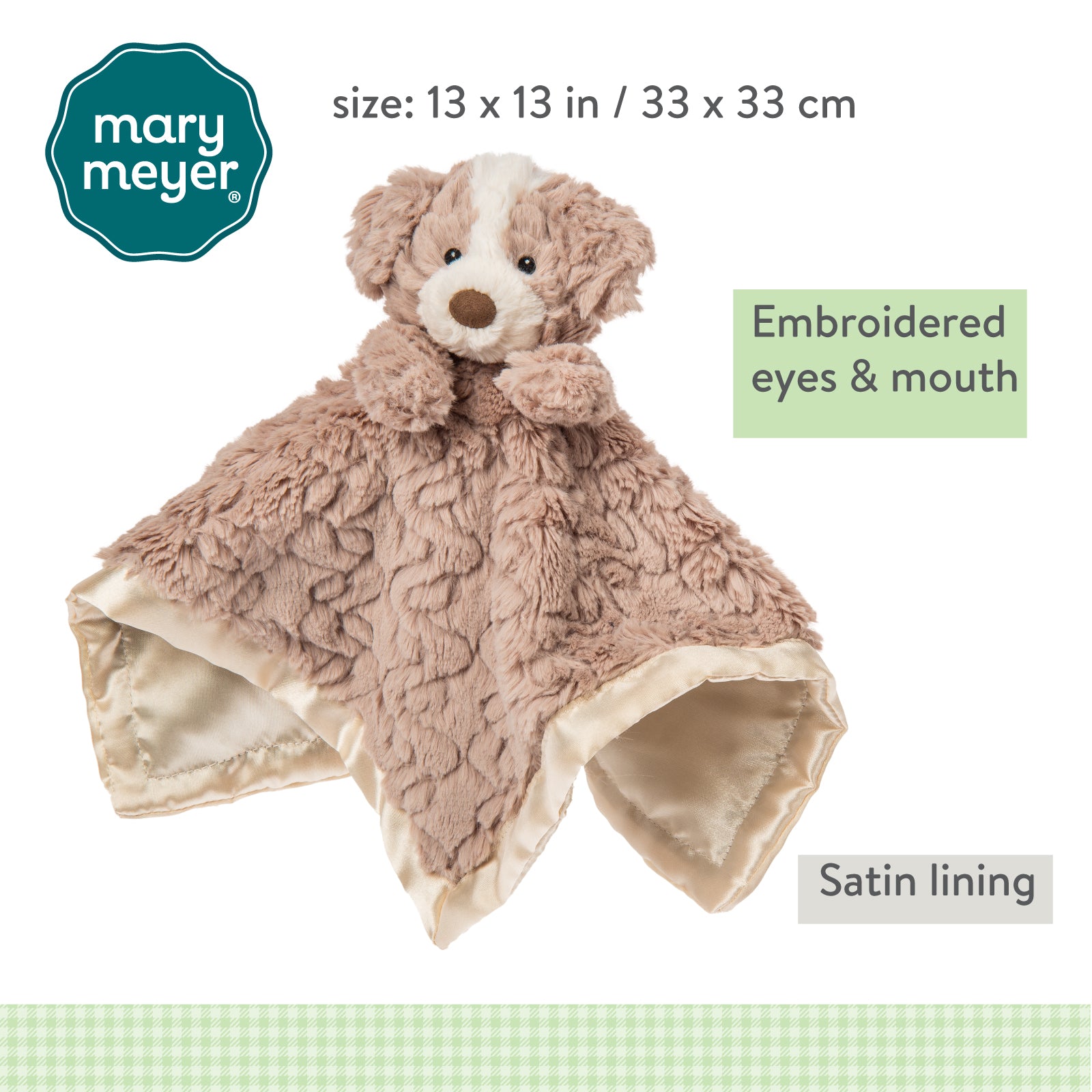 Mary Meyer Tan Putty Nursery Hound Character Blanket