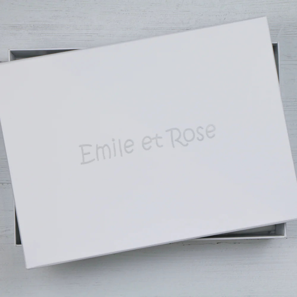 Emile et Rose Tatum White Unisex Baby Gift Set