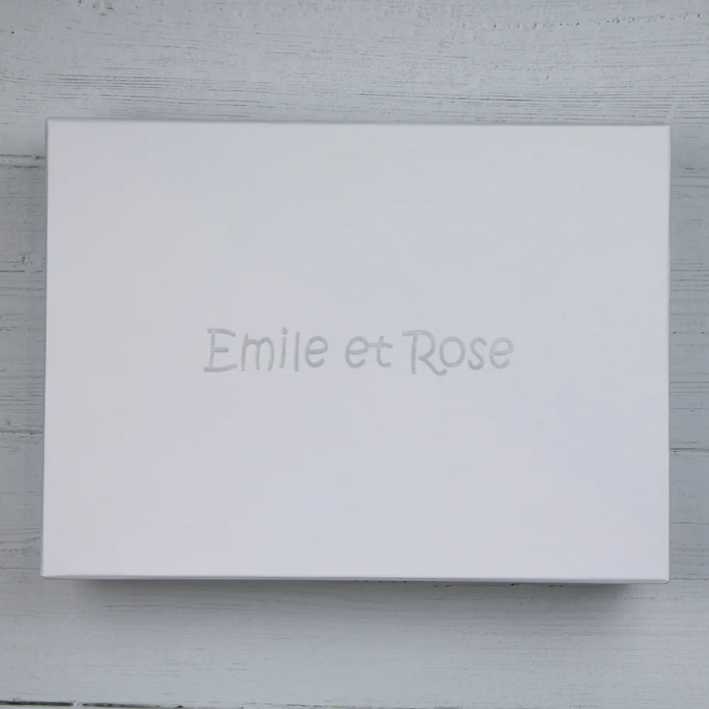 Emile et Rose Tatum White Unisex Baby Gift Set