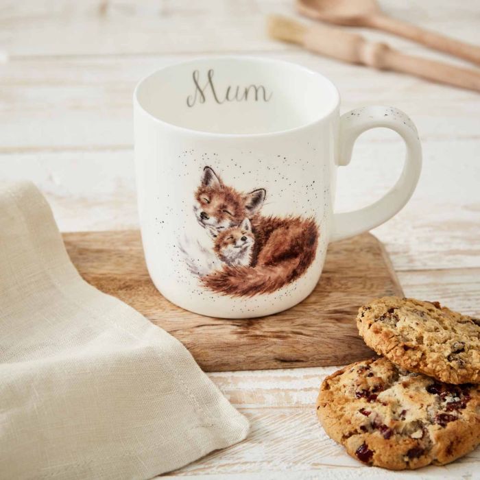 Mum mug with fox design by Wrendale Designs from Noble House Gifts and Hampers