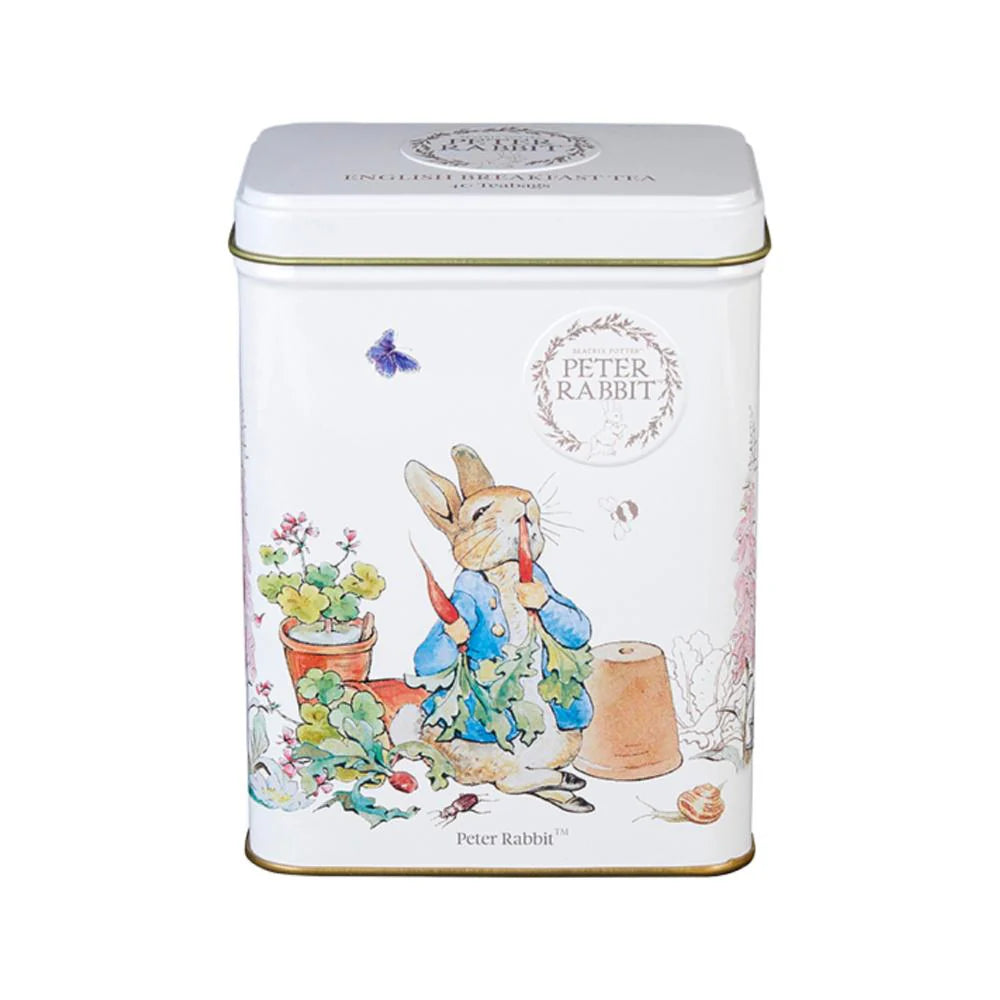 Beatrix Potter Peter Rabbit Portrait Tea Tin with 40 English Breakfast Teabags