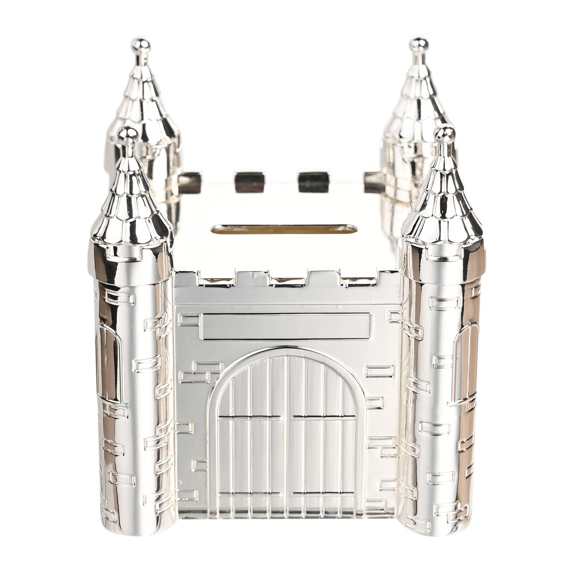 Bambino Silver Plated Money Box - Castle