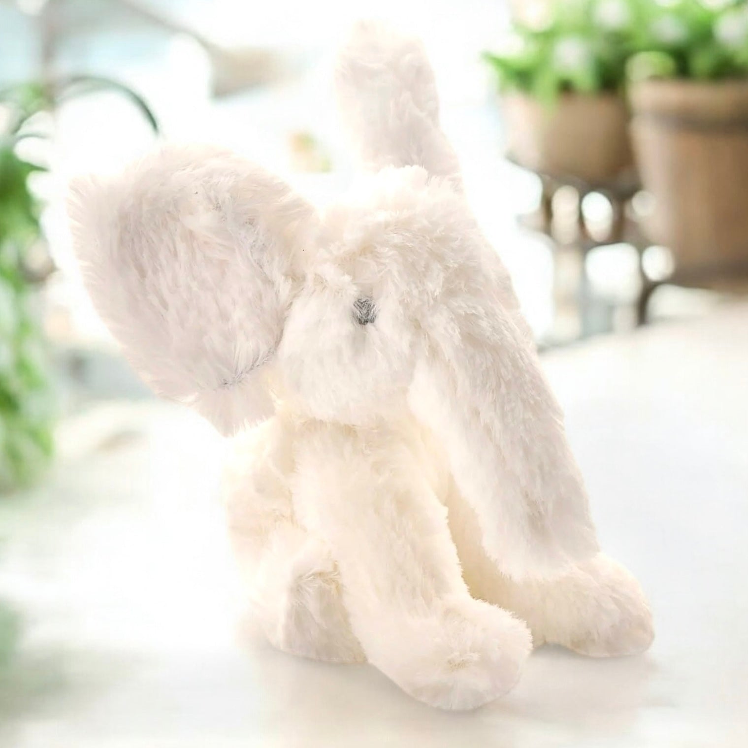 Bambino White Plush Elephant Small 13cm