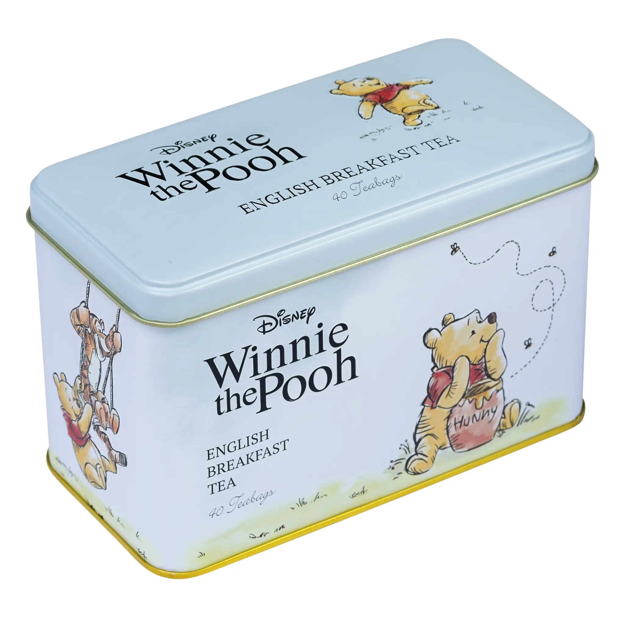 Disney Winnie the Pooh Tea Tin with 40 English Breakfast Teabags