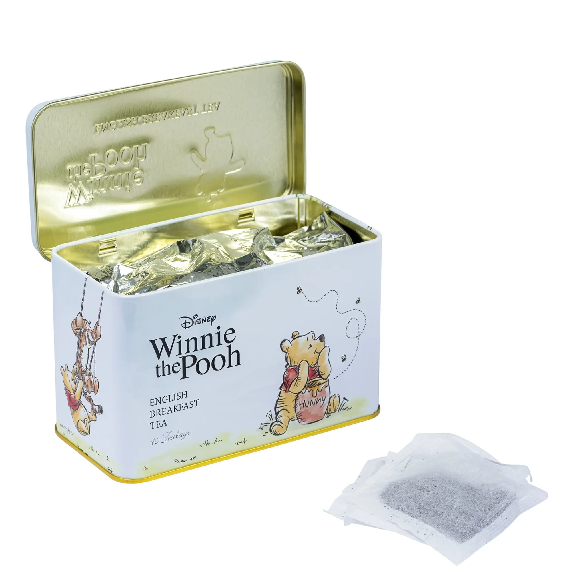 Disney Winnie the Pooh Tea Tin with 40 English Breakfast Teabags