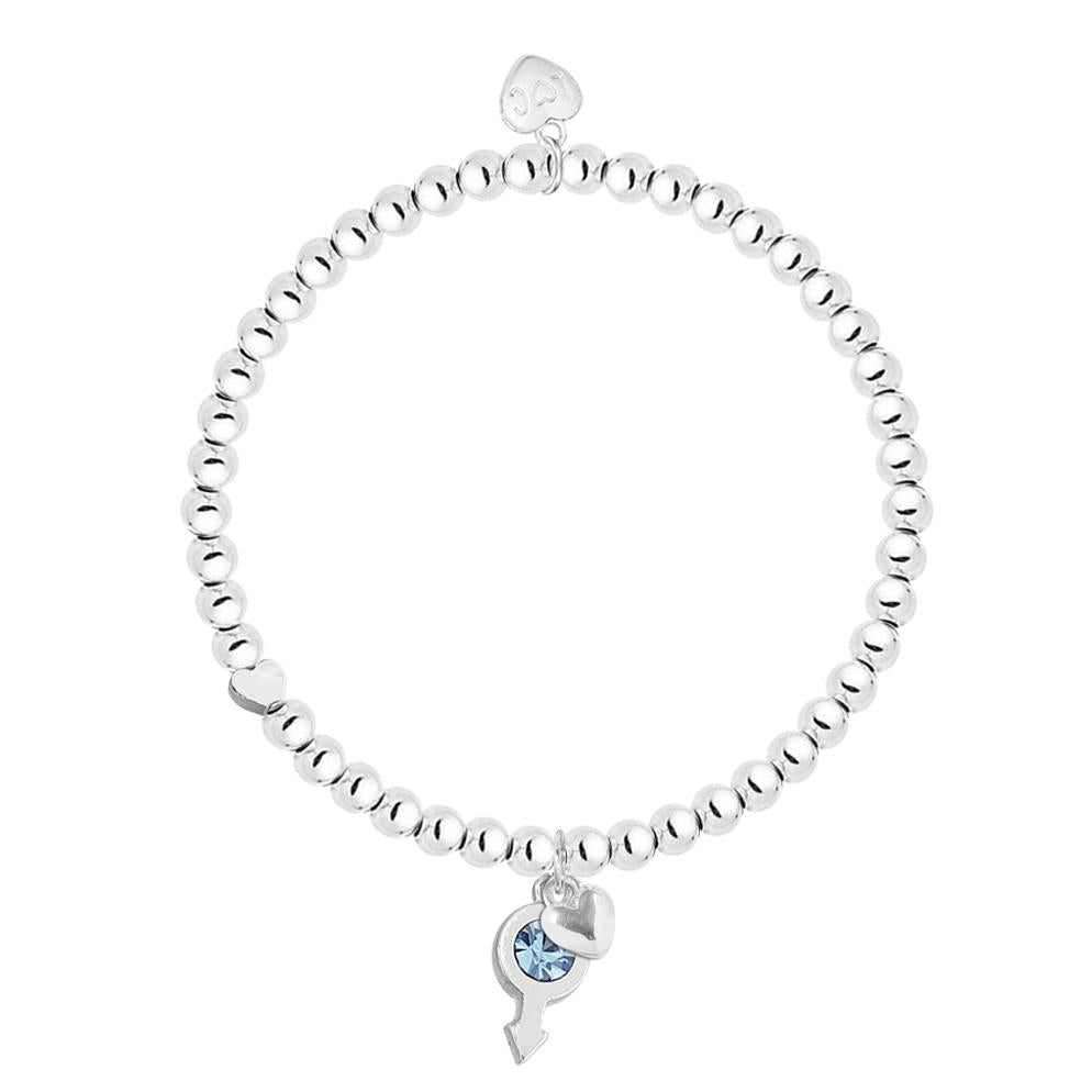 Life Charms - Baby Boy Silver Bracelet