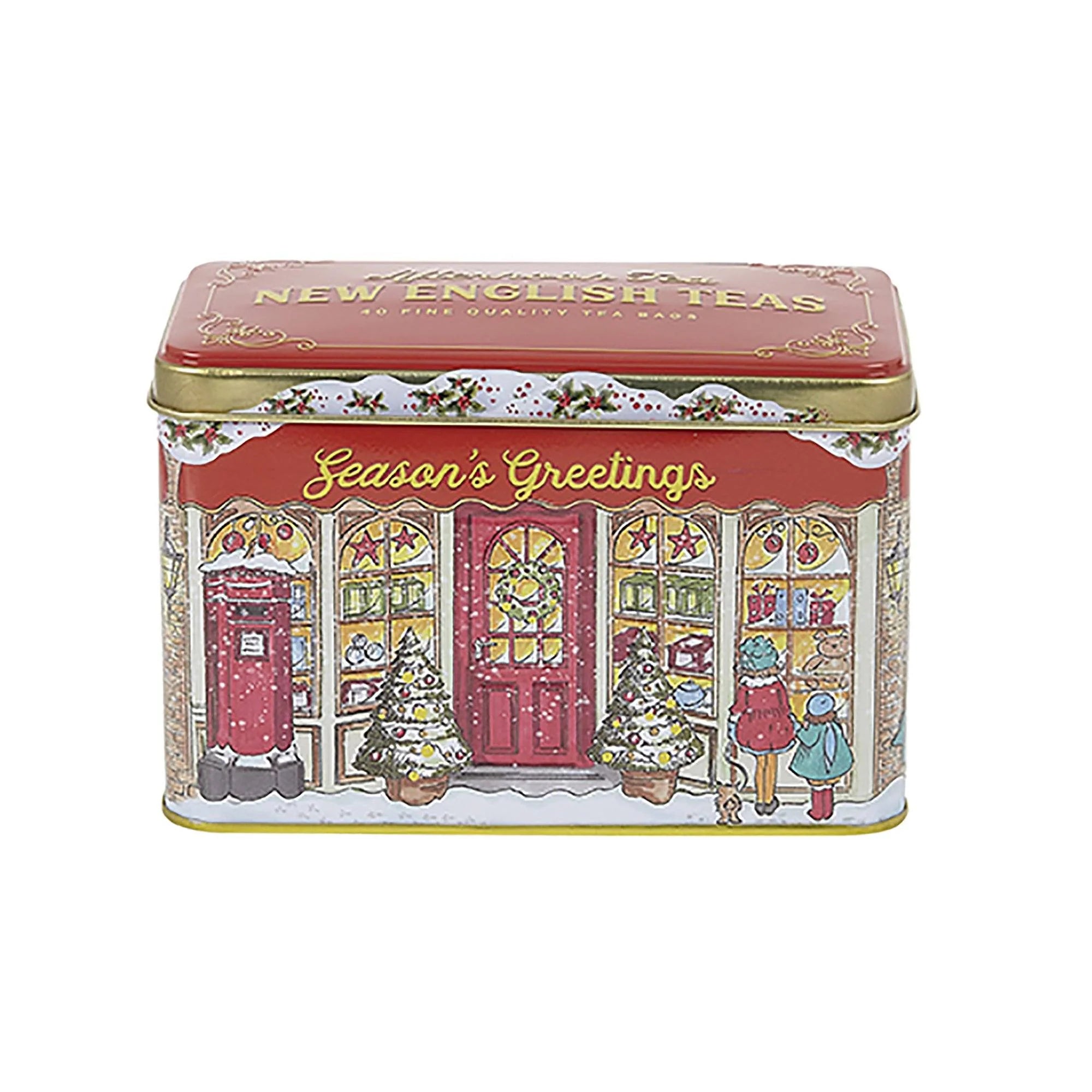 Season's Greetings Christmas Tea Tin