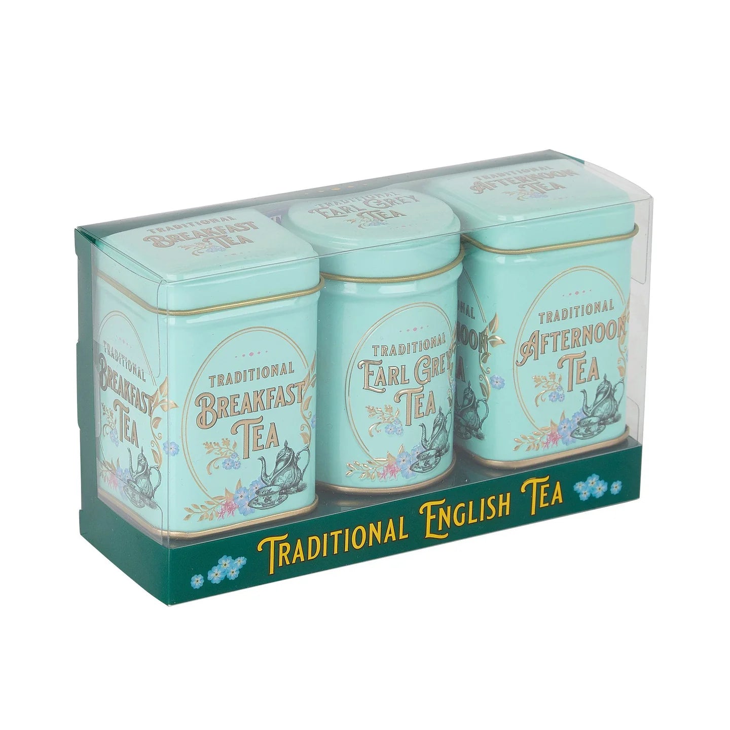 Mint Green Vintage Victorian Mini Tea Tin Gift Set