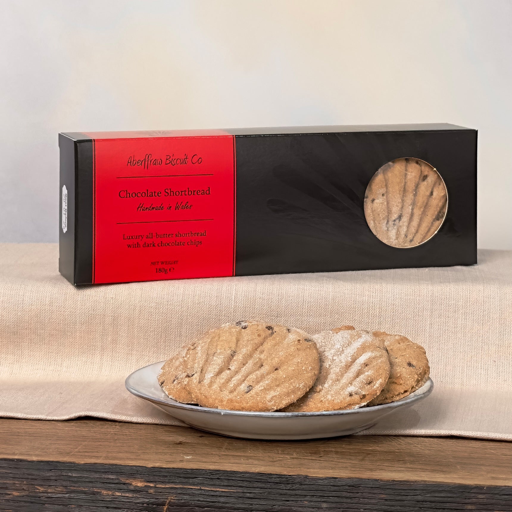 Chocolate Aberffraw Shortbread Biscuits 180g